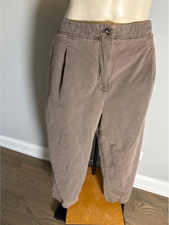 Per Una Pants - Per Una Women's Brown Cotton Cropped Pants Size US 14 / UK 18